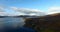 Aerial: Loch Tay in the Scottish Highlands during a clear winters day with snow on Ben Lawers, Scotland