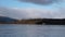 Aerial: Loch Tay in the Scottish Highlands during a clear winters day with snow on Ben Lawers, Scotland