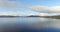 Aerial: Loch Tay in the Scottish Highlands during a clear winters day with snow on Ben Lawers, Scotland