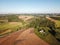 Aerial of Loganville, Pennsylvania around Lake Redman and Lake W