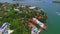 Aerial luxury homes Miami Beach