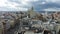 Aerial Madrid cityscape with Alcala street and office buildings, Spain