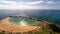 Aerial Magic Island in Honolulu, Hawaii