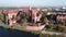 Aerial Malbork castle in Pomerania region of Poland