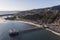 Aerial of Malibu Pier and the Santa Monica Mountains