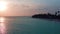 Aerial from Manchebo beach on Aruba island in the Caribbean Sea