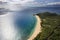 Aerial of Maui beach.