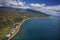 Aerial of Maui coast.