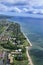 Aerial of Maui coastline.