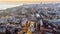 Aerial of Maydan Nezalezhnosti, the central square of Kiev, Kyiv, Ukraine.