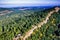 An aerial of Mayne Island, British Columbia, Canada