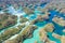 Aerial of Maze of Rock Islands in Raja Ampat
