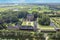 Aerial from medieval castle Amerongen in Amerongen the Netherlands