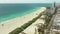 Aerial Miami Beach closed March 2020 Coronavirus