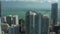 Aerial Miami Brickell stock footage. Video contains skyscrapers along Brickell Biscayne Bay