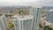 Aerial Miami highrise condominiums