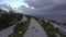 Aerial Miami Rickenbacker Causeway to Key Biscayne Florida
