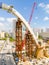 Aerial Miami Signature Bridge construction site