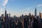 Aerial Midtown Manhattan New York City Skyline
