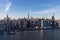 Aerial Midtown Manhattan New York City Skyline along the East River