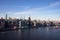 Aerial Midtown Manhattan New York City Skyline along the East River