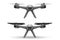 Aerial mobile drone quadcopter smart quadrocopter for video and photo shooting stock vector illustration