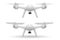 Aerial mobile drone quadcopter smart quadrocopter for video and photo shooting stock vector illustration