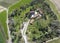 Aerial of monastery in Loutros, Veria, Greece