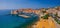 Aerial morning panorama of Dubrovnik old city