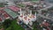 Aerial morning view of Al-Ismaili Mosque at Pasir Pekan, Kelantan, Malaysia