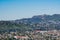 Aerial morning view of the Los Angeles city area