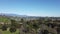 Aerial morning view of the Los Angeles city area