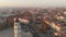 Aerial morning view of Vilnius Cathedral Square