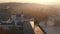 Aerial morning view of Vilnius Cathedral Square