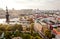 Aerial Moscow city panorama