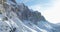 Aerial Mountain Landscape in the Alps. Beautiful Sella in Val Gardena