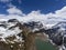 Aerial mountain landscape in Switzerland