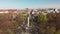 Aerial of Munich with the Angel of Peace Friedensengel