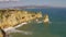 Aerial from natural rocks at Lagos Portugal