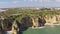 Aerial from natural rocks at Lagos Portugal