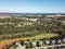 Aerial of New Freedom and surrounding Farmland in Southern Pennsylvania during Fall