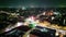 AERIAL: Night Hyper Lapse, Motion Time Lapse of Ludhiana beautiful city lights August 2023 ,