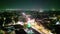 AERIAL: Night Hyper Lapse, Motion Time Lapse of Ludhiana beautiful city lights August 2023 ,