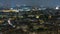 Aerial Night timelapse view of Paris City and Seine river shot on the top of Eiffel Tower