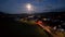 Aerial night view of Glencolumbkille in County Donegal, Republic of Irleand