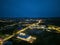 Aerial night view of the Letterkenny, County Donegal, Ireland