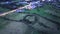 Aerial night view of Ringfort in Ardara in County Donegal - Ireland