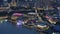 Aerial night view of Singapore skyline