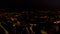 Aerial of a nocturnal city of Coimbra, Portugal at night