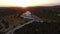 Aerial. Nossa Senhora da Piedade church at sunset.